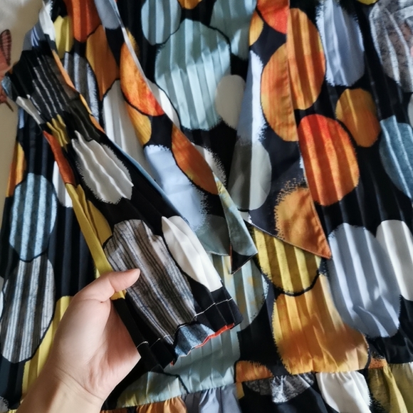 J.W. Anderson ABSTRACT SPOT PRINTED PLEATED DRESS - Picture 4 of 7